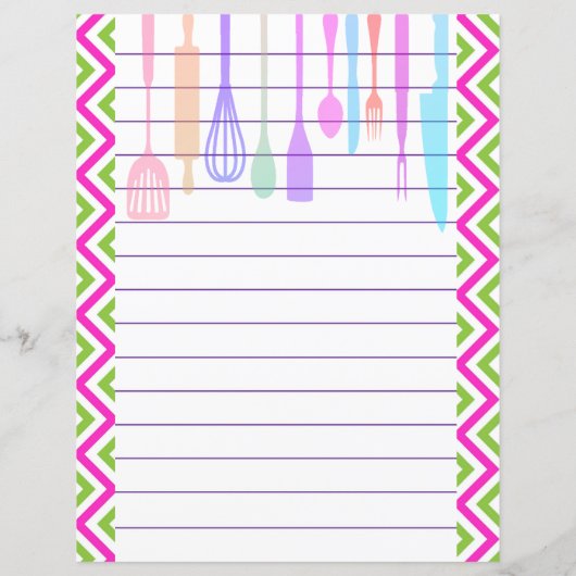 Retro Kitchen Koking Utils Zigzag Chevron (Achterkant)