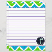 Retro Kitchen Koking Utils Zigzag Chevron (Voorkant / Achterkant)