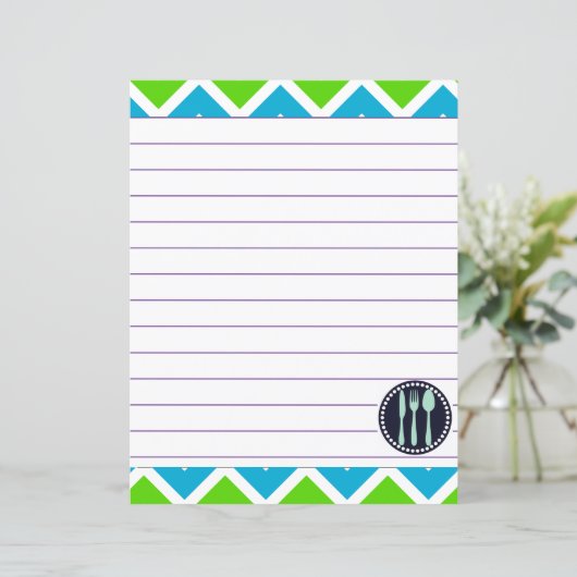 Retro Kitchen Koking Utils Zigzag Chevron (Staand voorkant)