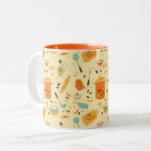 Retro Kitchen-Mok Tweekleurige Koffiemok (Voorkant links)