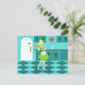 Retro Kitchen Postcard Briefkaart (Staand voorkant)
