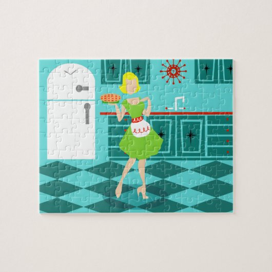 Retro Kitchen Puzzle Legpuzzel (Horizontaal)