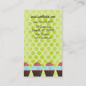 Retro Kitsch Cupcake #1 Visitekaartjes (Achterkant)
