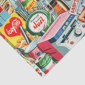 Retro Kitsch Mooi  Meisje Tissuepapier (Detail)