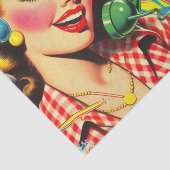 Retro Kitsch Pin Up Tissuepapier (Detail)