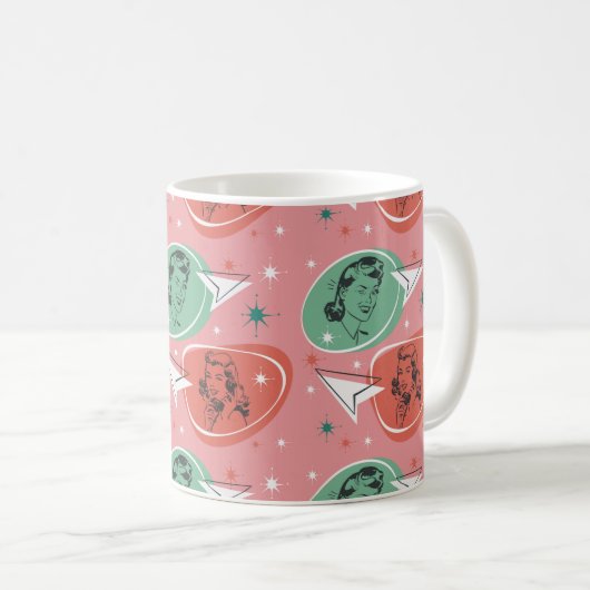 Retro Kitsch Vrouwen Mok (Voorkant rechts)
