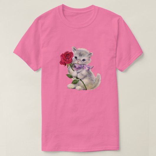 Retro Kitten T-shirt (Design voorkant)