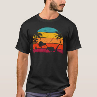 Retro Kiwi Bird Sunset Kiwi Birds New Zealand Kiwi T-shirt