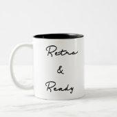 Retro & klaar offerte tweekleurige koffiemok (Links)