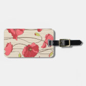 Retro Klaprozen Patroon Bagagelabel (Voorkant horizontaal)