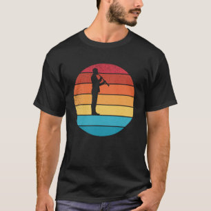 Retro klarinet speler oude school 6 t-shirt