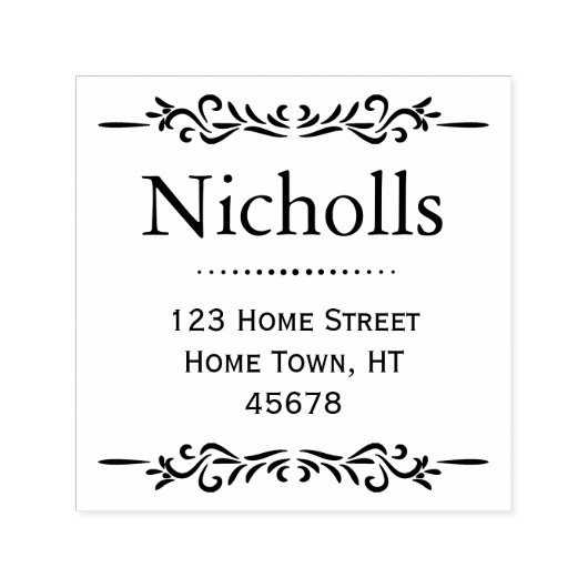 Retro Klassiek Retouradres Zelfinktende Stempel (Design)