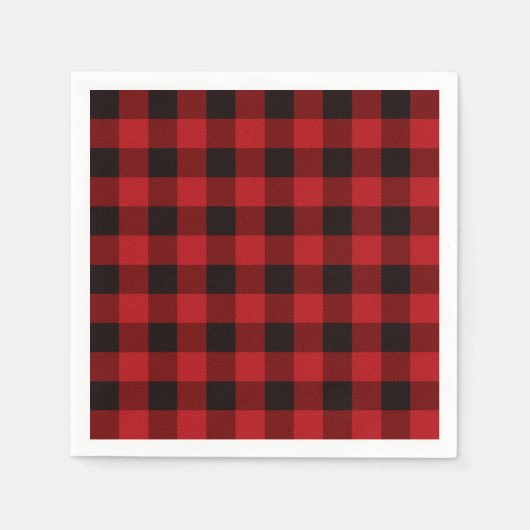 Retro klassiek rood geplakt patroon servetten (Voorkant)