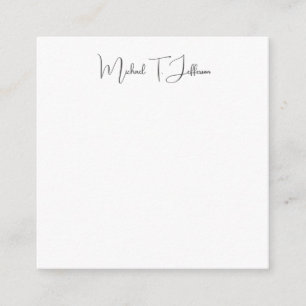 Retro Klassieke Elegante Plain Eenvoudig Grijs Wit Informatiekaartje