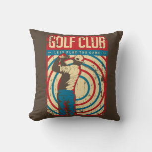 Retro Klassieke Grunge Brown Golfer Kussen