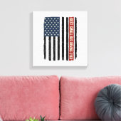 Retro Klein Buschauffeur Vlag Shirt Ontwerp_1 Canvas Afdruk (Insitu (Woonkamer))