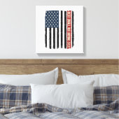 Retro Klein Buschauffeur Vlag Shirt Ontwerp_1 Canvas Afdruk (Insitu (Slaapkamer))