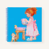 Retro  Klein Meisje  Notitieboek (Voorkant)
