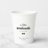 Retro Kleine Gentleman Zwart Wit Jongen Baby showe Papieren Bekers (Voorkant)
