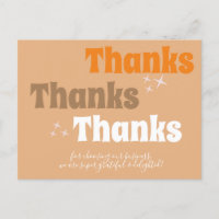 Retro Kleine Zakelijke Sterren Groovy Bedankt