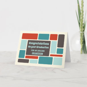 Retro Kleinzoon Gefeliciteerd Afstuderen Kaart