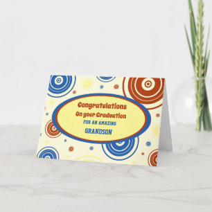 Retro Kleinzoon Gefeliciteerd Afstuderen Kaart