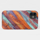 Retro Kleur Houtstructuur Textuur #2 Case-Mate iPhone Case (Achterkant (horizontaal))