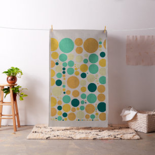 Retro kleur Polka dot cirkels patroon Stof