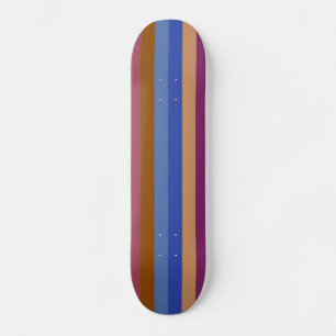 Retro Kleur Streeppatroon 8 Skateboard