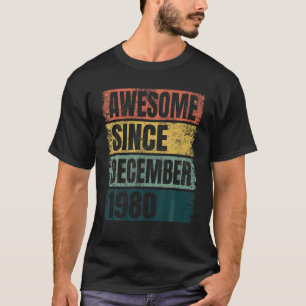 Retro kleuren 40e verjaardag cadeau Geweldige sind T-shirt