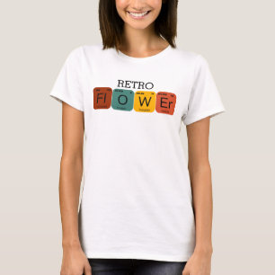 Retro Kleuren Bloem Periodieke Tabel T-shirt