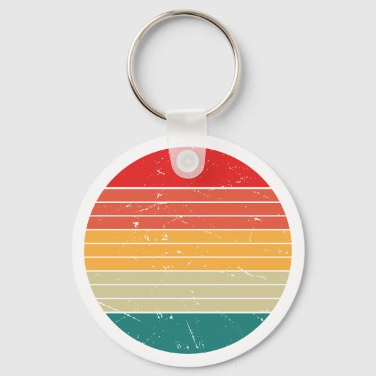retro kleuren leuke sleutelhanger (Voorkant)