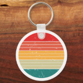 retro kleuren leuke sleutelhanger (Voorkant)