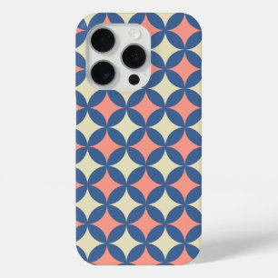 Retro kleuren midden eeuw moderne cirkels iPhone 15 pro case