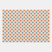 Retro kleuren midden eeuw moderne cirkels inpakpapier vel (Voorkant)