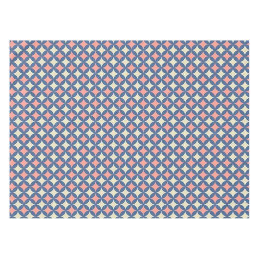 Retro kleuren midden eeuw moderne cirkels tafelkleed (Voorkant (Horizontaal))