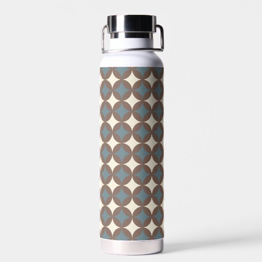 Retro kleuren midden eeuw moderne cirkels waterfles (Achterkant)