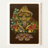 Retro  kleuren Mushroom & Moth Art Planner (Achterkant)