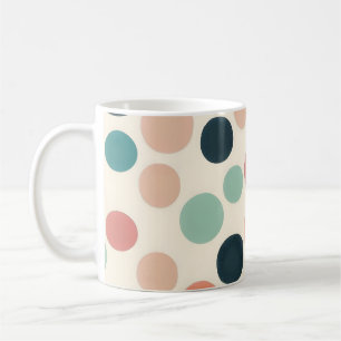 Retro Kleuren Polka Dots Boho Stijl Koffiemok