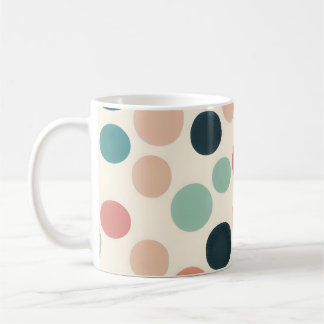 Retro Kleuren Polka Dots Boho Stijl Koffiemok