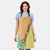 Retro kleuren schort (Gedragen)