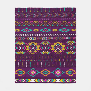 retro kleuren tribale naadloze navajo patter fleece deken