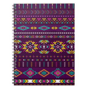 retro kleuren tribale  naadloze navajo patter notitieboek
