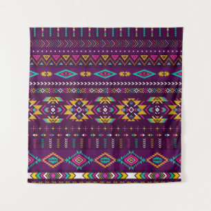 retro kleuren tribale naadloze navajo patter wandkleed