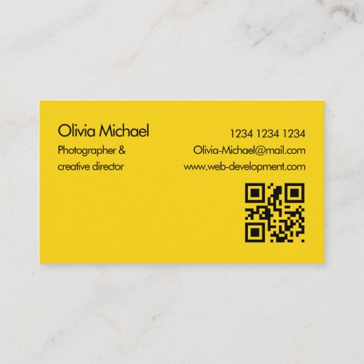 Retro Kleuren & Vet Merknaam, Gekleurd Visitekaartje (Achterkant)