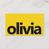 Retro Kleuren & Vet Merknaam, Gekleurd Visitekaartje (Voorkant)