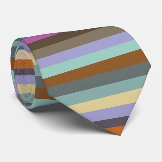 Retro-kleurenspectrum gestreept stropdas (Opgerold)