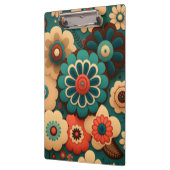 retro-kleurige bloemen klembord (Links)