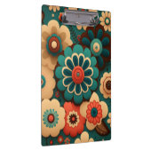 retro-kleurige bloemen klembord (Rechts)