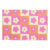 Retro Kleurrijk Boheems Bloemen Patroon Kussensloop (Achterkant)